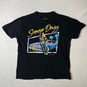 Joe Cool Snoop Dogg Graphic T-Shirt Mens Large Black Short Sleeve Hip Hop